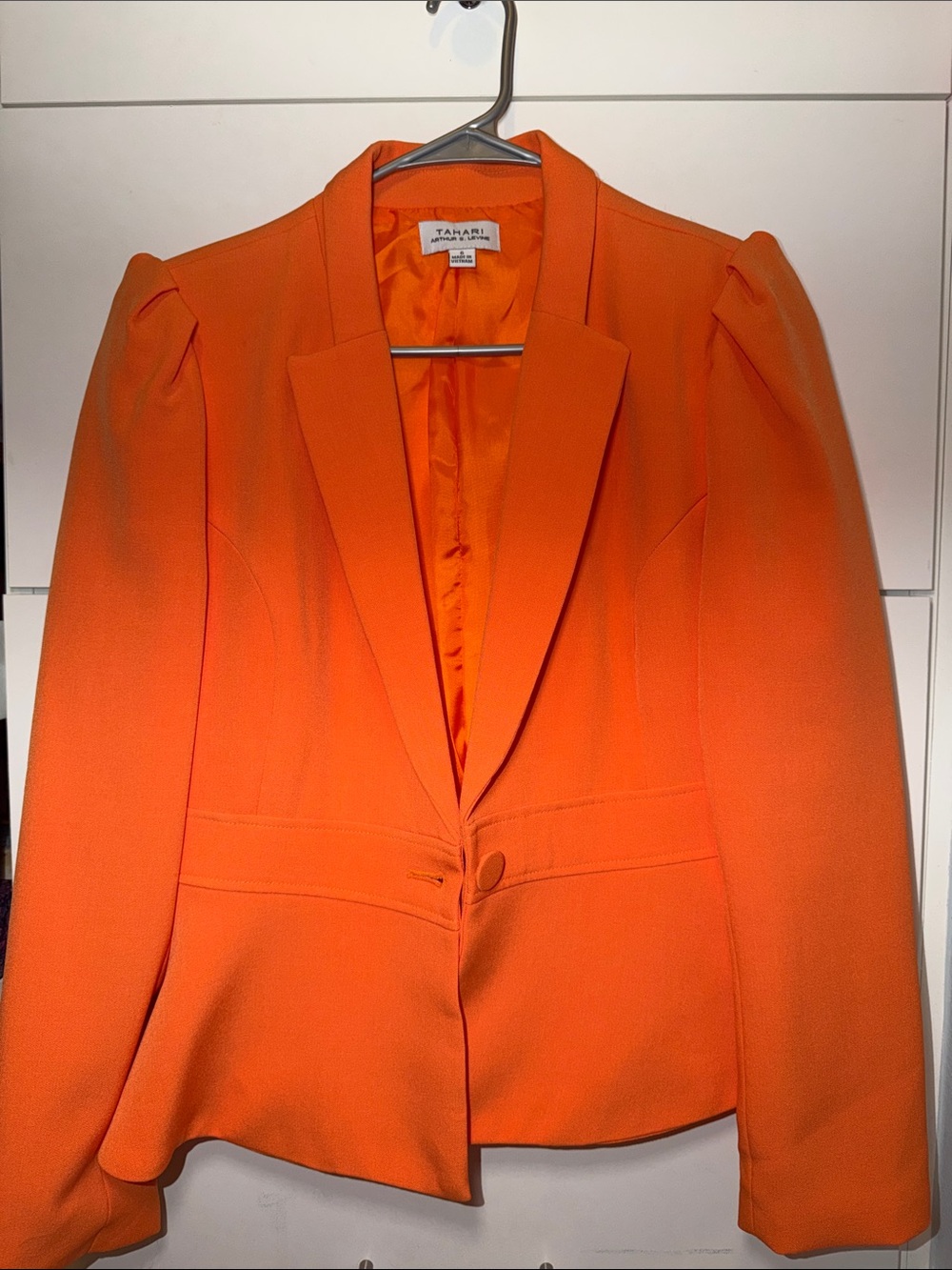Tahari Orange Tailored Blazer